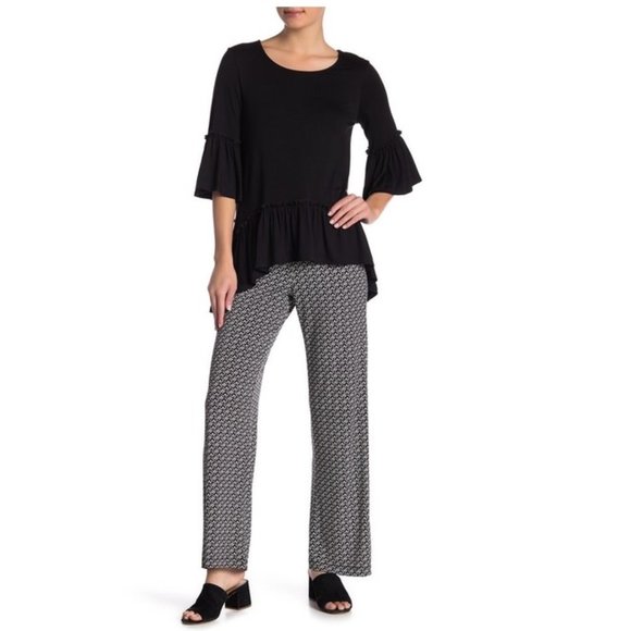 🎁 Karen Kane Patterned Straight Leg Pants - Picture 2 of 8